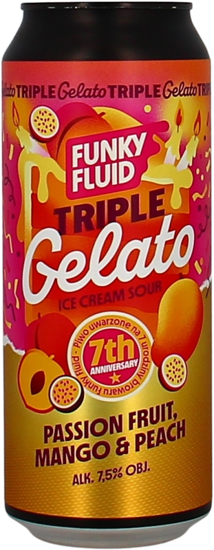 Funky Fluid Triple Gelato: Passion Fruit, Mango & Peach Dose