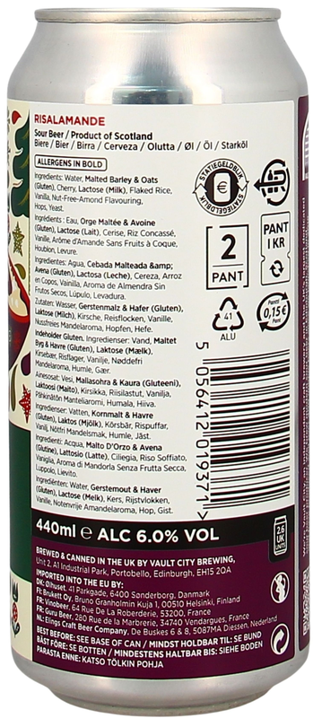 Vault City Risalamande Danish Rice Pudding Dose