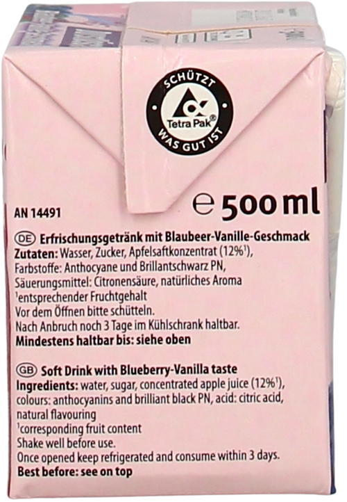 Durstlöscher Blaubeer-Vanille