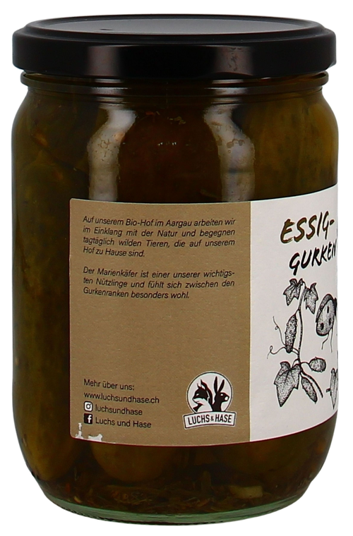 Essiggurken, Luchs&Hase 500g °Bio°