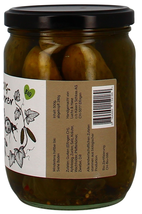 Essiggurken, Luchs&Hase 500g °Bio°