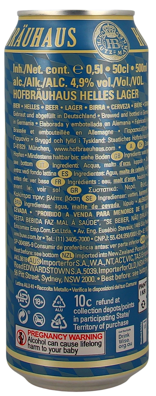 Hofbräu Münchner Helles Lager Dose