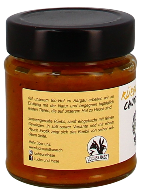Rüebli Chutney Luchs&Hase 150g °Bio°