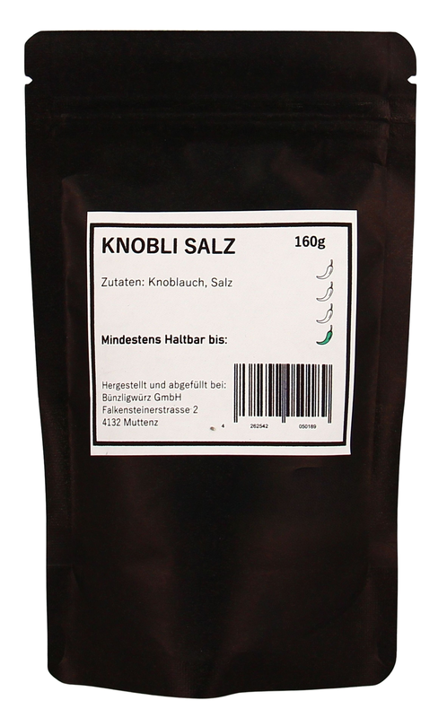 Bünzligwürz Knobli Salz Nachfüllbeutel 160g