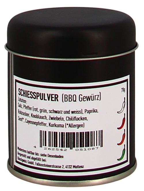 Bünzligwürz Schiesspulver Streuerdose 70g