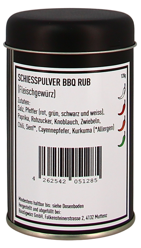 Bünzligwürz Schiesspulver Streuerdose 120g