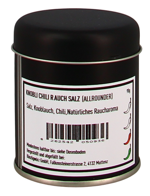 Bünzligwürz Knobli Chili Rauchsalz Streuerdose 90g