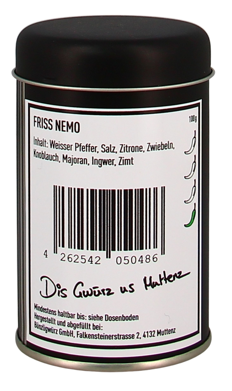 Bünzligwürz Friss Nemo Streuerdose 100g