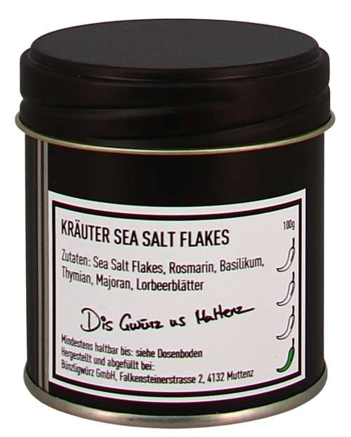 Bünzligwürz Kräuter Sea Salt Flakes Streuerdose 100g
