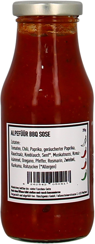Bünzligwürz Alpefüür BBQ Sose 285g