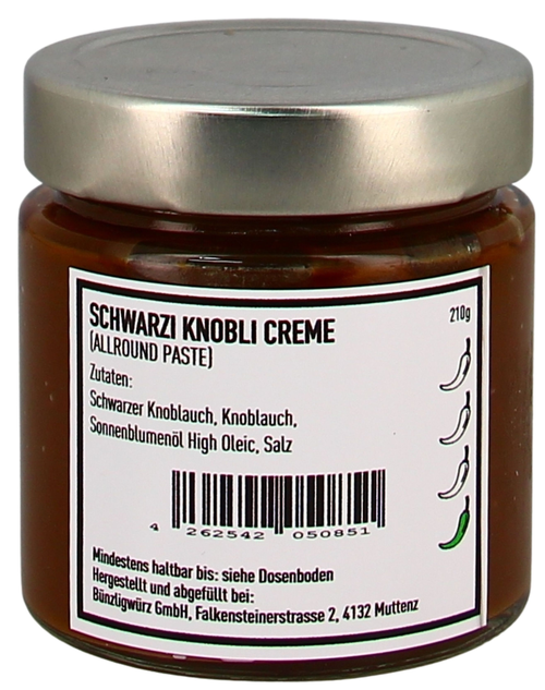 Bünzligwürz Schwarzi Knobli Creme 210g