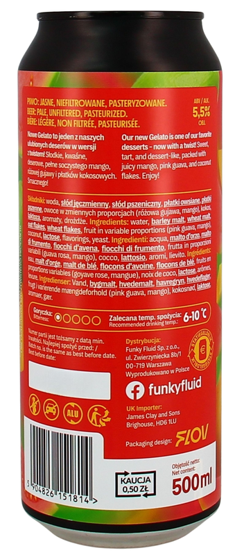 Funky Fluid Gelato: Pink Guava Mango Sticky Rice Dose