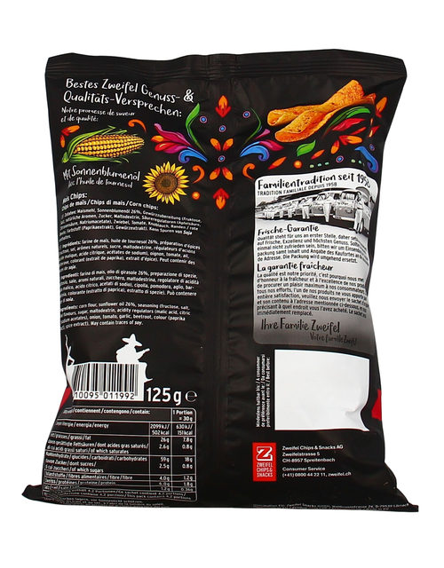 Zweifel Corn Taquitos Sweet Chili 125g