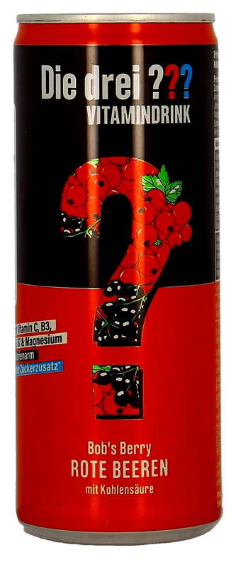 Die drei ??? Bob`s Berry Vitamindrink Rote Beeren Dose 