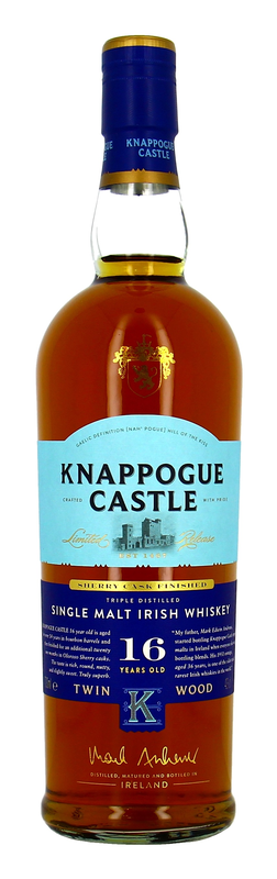 Knappogue Castle Irish Single Malt Whiskey 16 J.