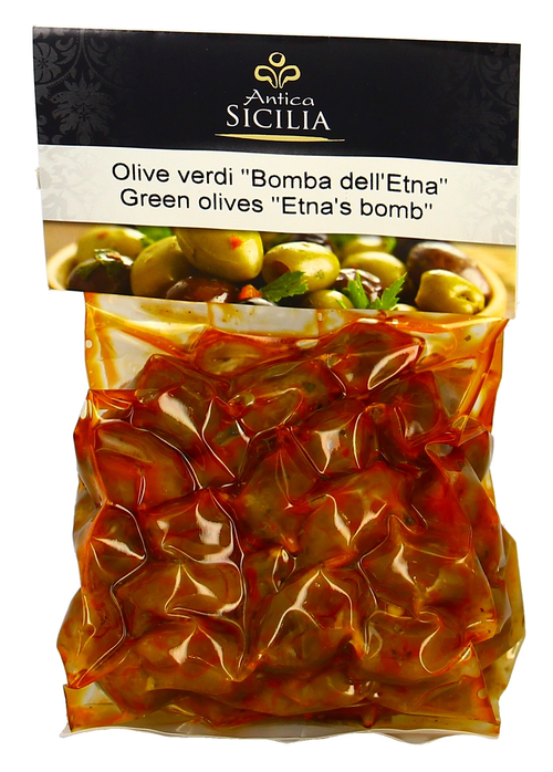 Olive verdi "Bomba dell'Etna" Antica Sicilia, 350g

