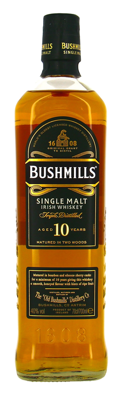 Bushmills Irish Malt Whiskey, 10 J.
