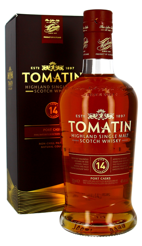 Tomatin Single Malt Port Wood Finish 14J.