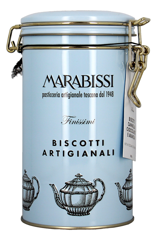 Butterbiscuits Schokolade, Orange und Zimt Dose 200g, Marabissi