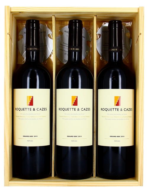 Roquette & Cazes Douro DOC 3er Holzkist
