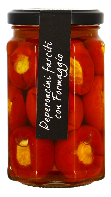 Peperoncini gefüllt mit Käse 280g, Casina Rossa