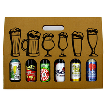 Bierkarton 6er bedruckt Longneck (ohne Inhalt)