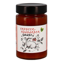 Erdbeer-Rhabarber Konfitüre Luchs&Hase 220g °Bio°