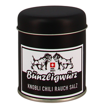 Bünzligwürz Knobli Chili Rauchsalz Streuerdose 90g