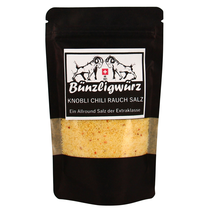 Bünzligwürz Knobli Chili Rauchsalz Nachfüllbeutel 160g