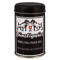 Bünzligwürz Knobli Chili Rauchsalz Streuerdose 160g