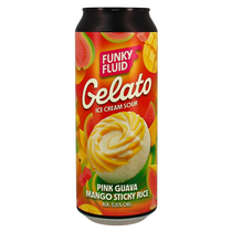Funky Fluid Gelato: Pink Guava Mango Sticky Rice Dose