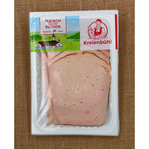 Fleischkäse geschnitten