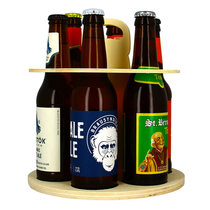 Holz rund für 6 x Flaschen 33cl (ohne Inhalt)
