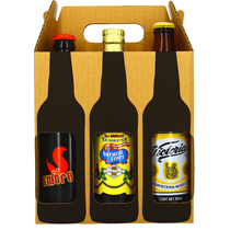 Bierkarton 6er Valisette bedruckt Longneck (ohne Inhalt)