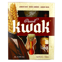 Kwak Geschenkkarton 4 Flaschen & 1 Glas