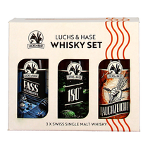 Luchs & Hase Whisky Set 3 x 10cl
(Fassgeschichten, 180 Grad, Rauchzeichen)