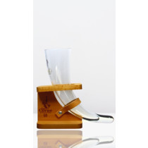 La Corne Glas mit Holzgestell
